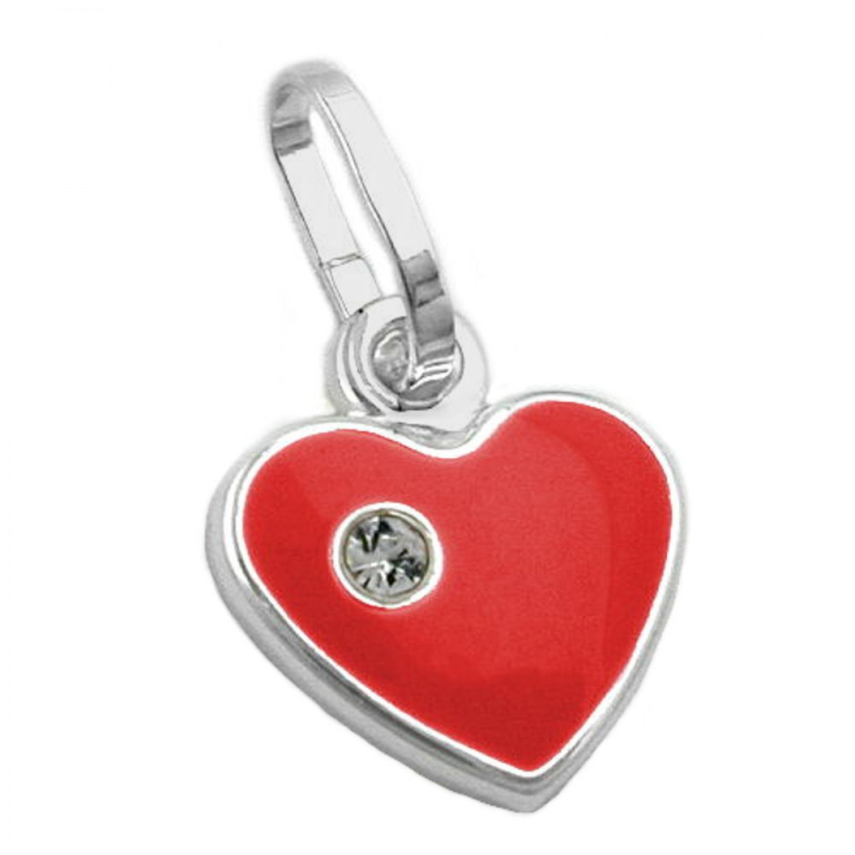 Kinder Satz Anhänger Halskette Ohrringe Glas Rotes Herz Frau