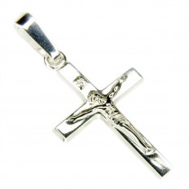 Anhänger Kreuz mit Jesus 21x11mm , Silber 925