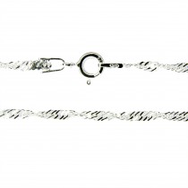 Halskette Kette, Singapur, 45cm, Silber 925