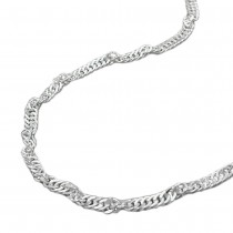 Halskette Kette, Singapur, 40cm, Silber 925