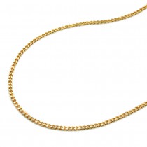 Halskette Kette, Panzerkette Gold plattiert 1,4mm 36cm