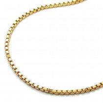 Halskette Kette, Venezianerkette Goldkette Gold plattiert 1,2mm 50cm
