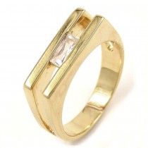 Ring, 18mm, gold-plattiert Zirkonia