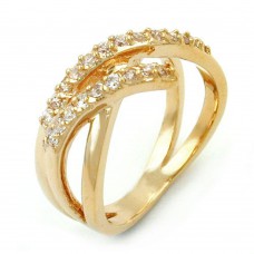 Ring, Zirkonia, vergoldet 3 Micron