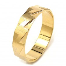 Ring, 5mm gold-plattiert matt-glzd
